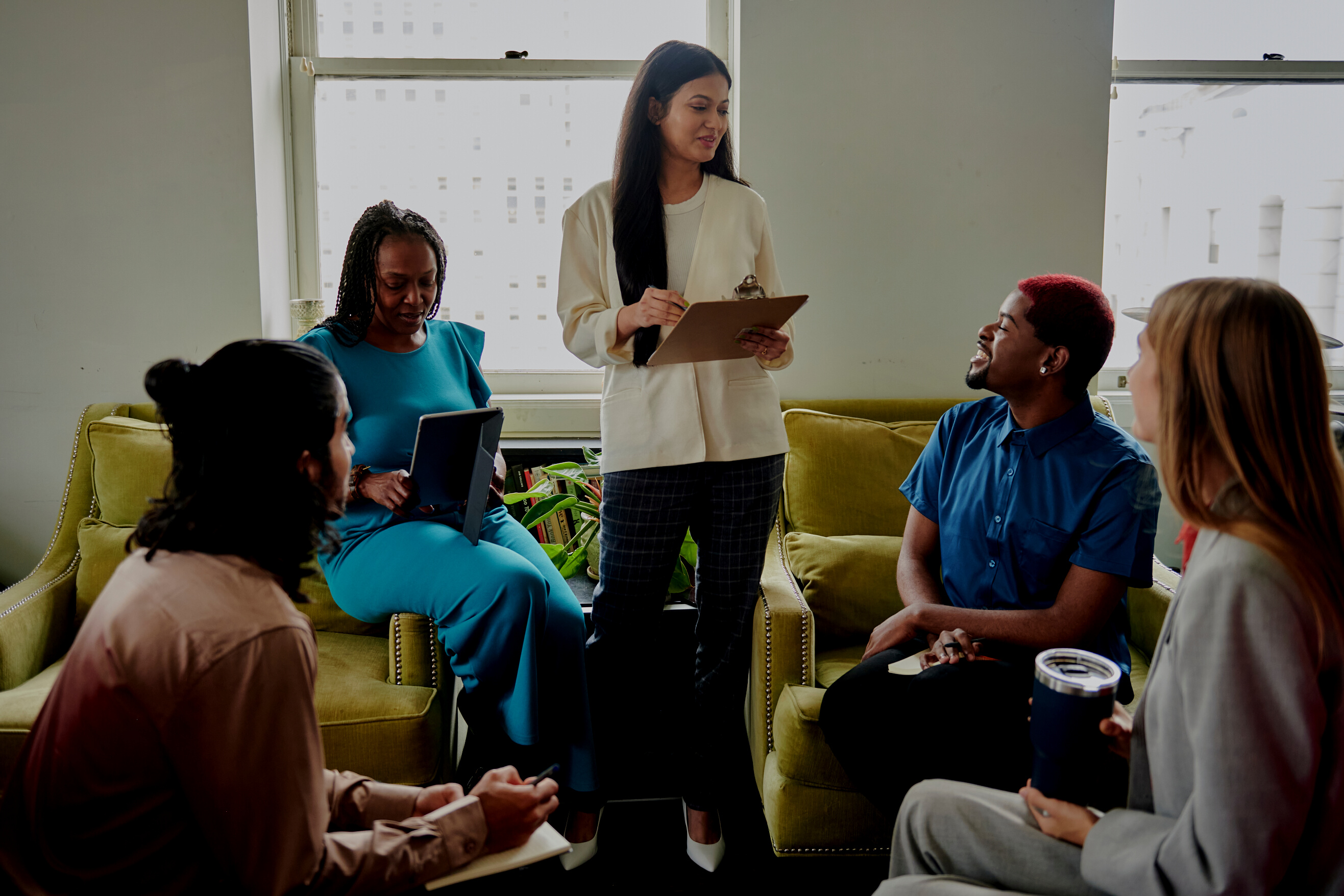 Businesswoman Leading a Meeting